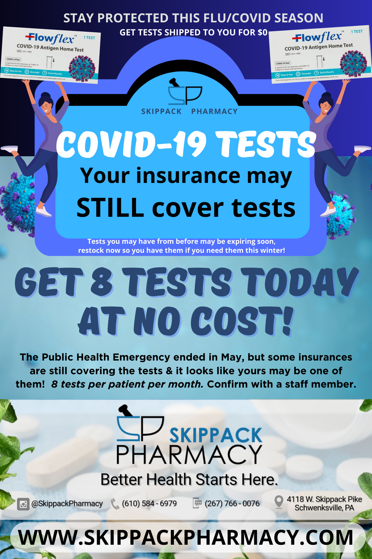 No Cost AtHome COVID Tests Skippack Pharmacy